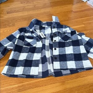 Plaid shacket, nwt